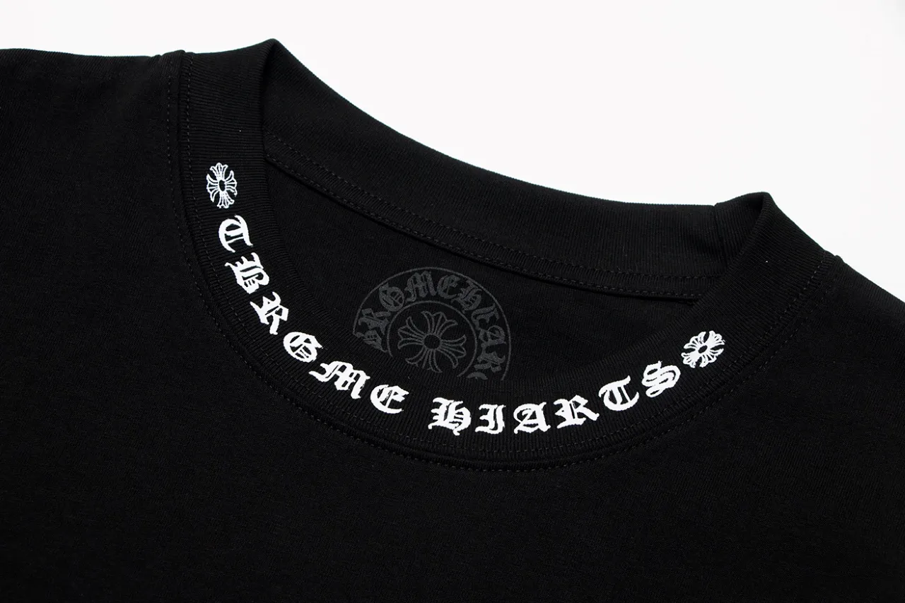 P150 Chrome Hearts Chrome Hearts Sanskrit Cross Armband Short Sleeve Size: SMLXL Color: Black